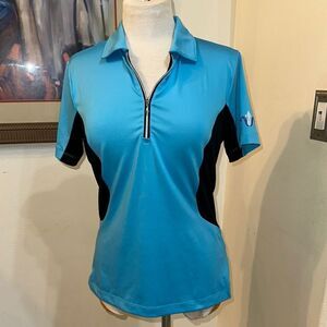 Kate Lord Collection Women's Blue Polo Shirt Size Medium